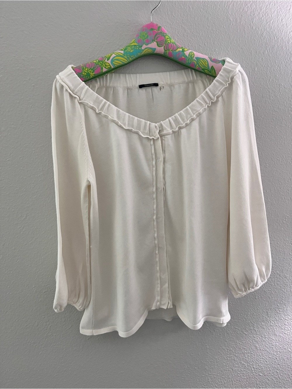 NWOT Tahari Off The Shoulder Cardigan Sweater LARGE